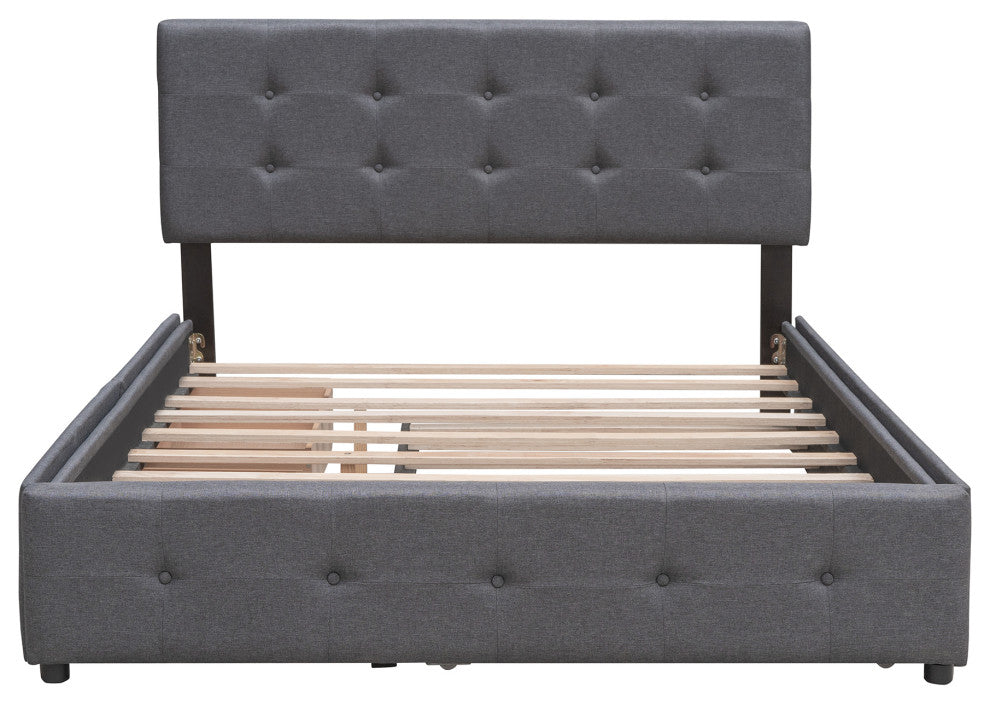 Gewnee Platform Bed with 2 Drawers and 1 Twin XL Trundle