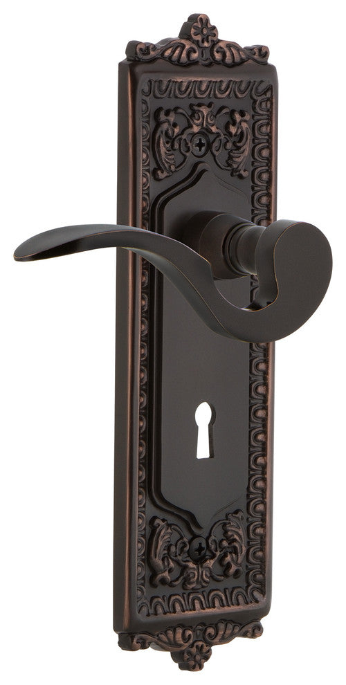 Egg & Dart Plate With Keyhole Manor Lever, Bronze, Double Dummy, Non