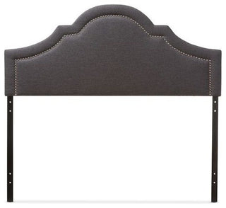 Rita Modern Dark Gray Fabric Upholstered King Size Headboard