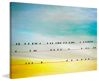 "Birds Hangin" Fine Art Canvas Print, 60"x40"