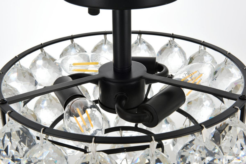 Seren 12" Flush Mount, Black