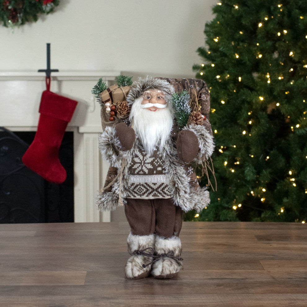 18" Standing Santa Christmas Figure With Presents