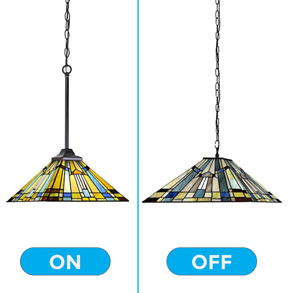 12 Inc Wide hanging decor blue Glass light kitchen decor 1 light Kitchen