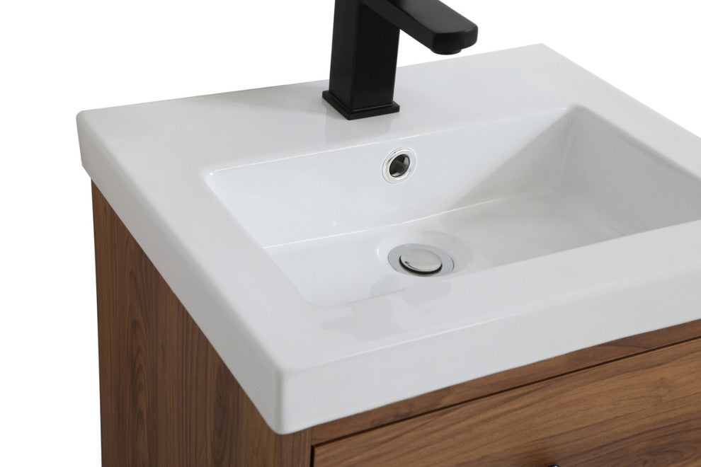 Beatrice 18" Bathroom Vanity, Walnut Brown
