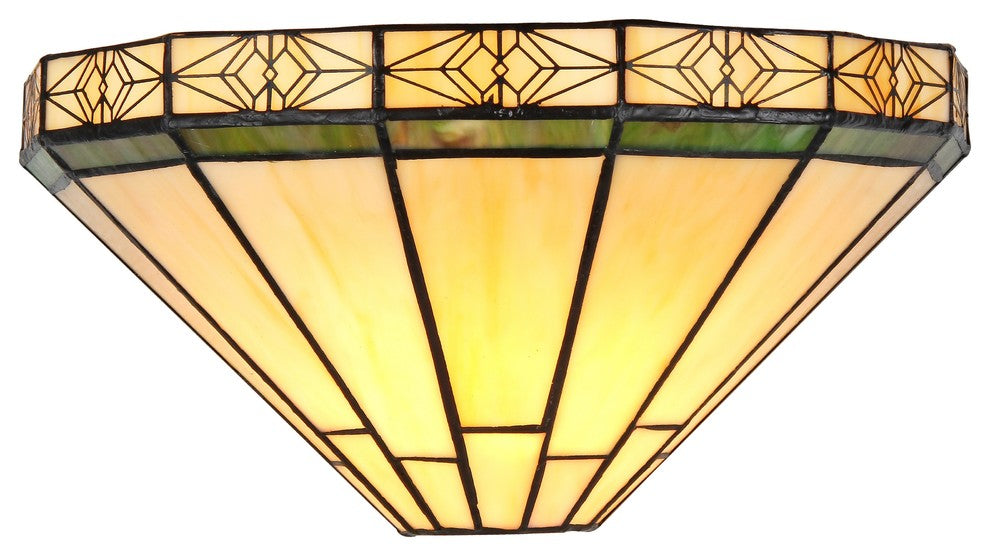 BELLE Tiffany-style 1 Light Mission Wall Sconce 12inches Wide