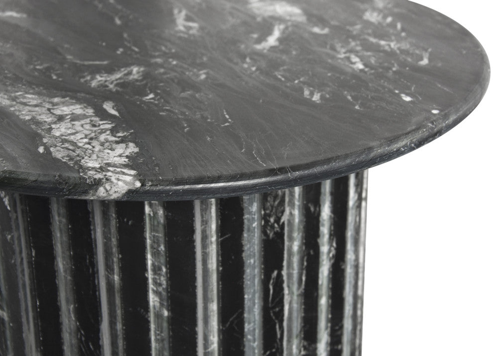 Genoa Marble End / Side Table, Black