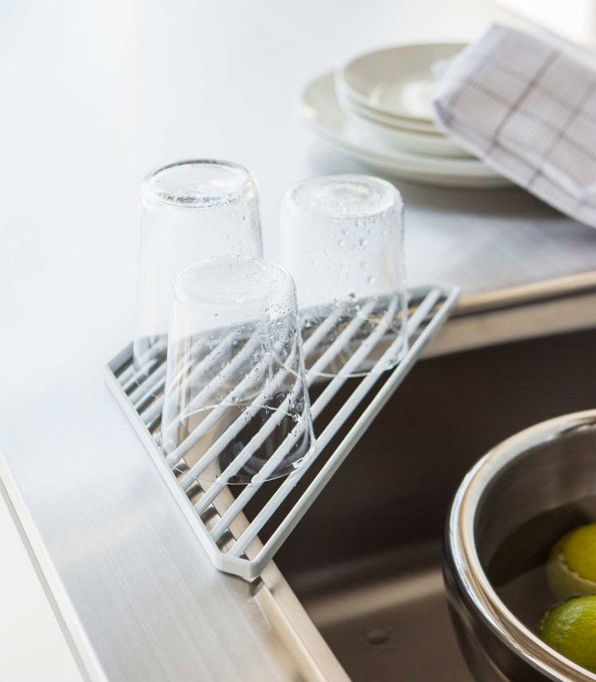 Tower Sink Corner Shelf, White