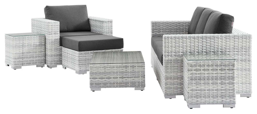 Convene 6-Piece Outdoor Patio Set - Light Gray Charcoal
