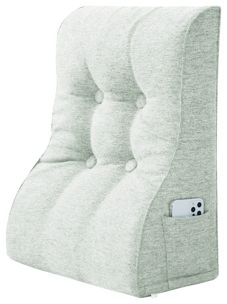 Reading Pillow Bed Foam Wedge Adult for Back Support, Off-White, 24x9x21