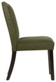 Powell Nail Button Camel Back Dining Chair, Regal, Green