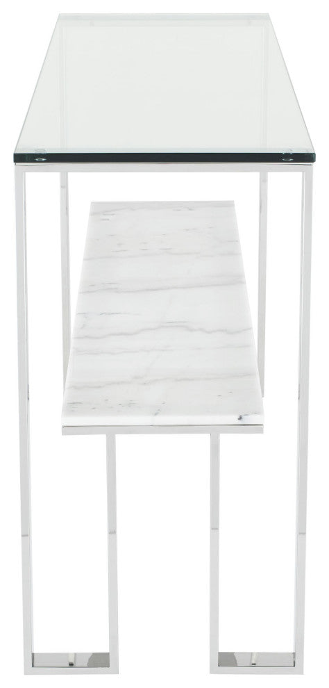 Tierra White Stone Console Table, HGNA520