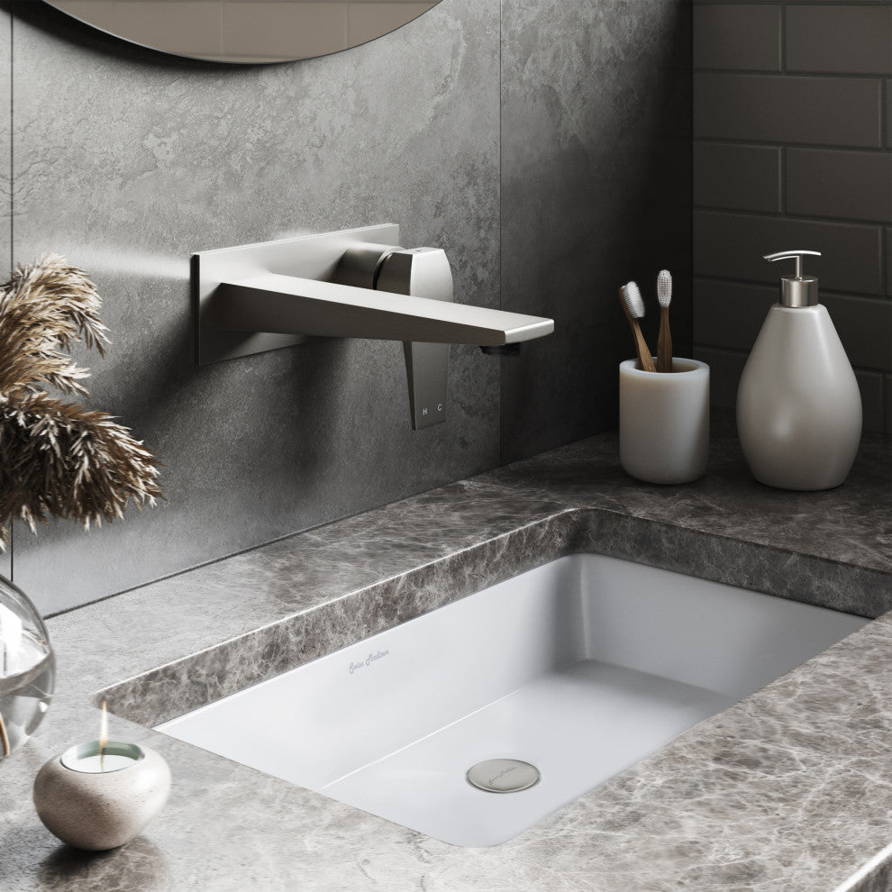 Voltaire Single-Handle, Wall-Mount, Bathroom Faucet, Brushed Nickel