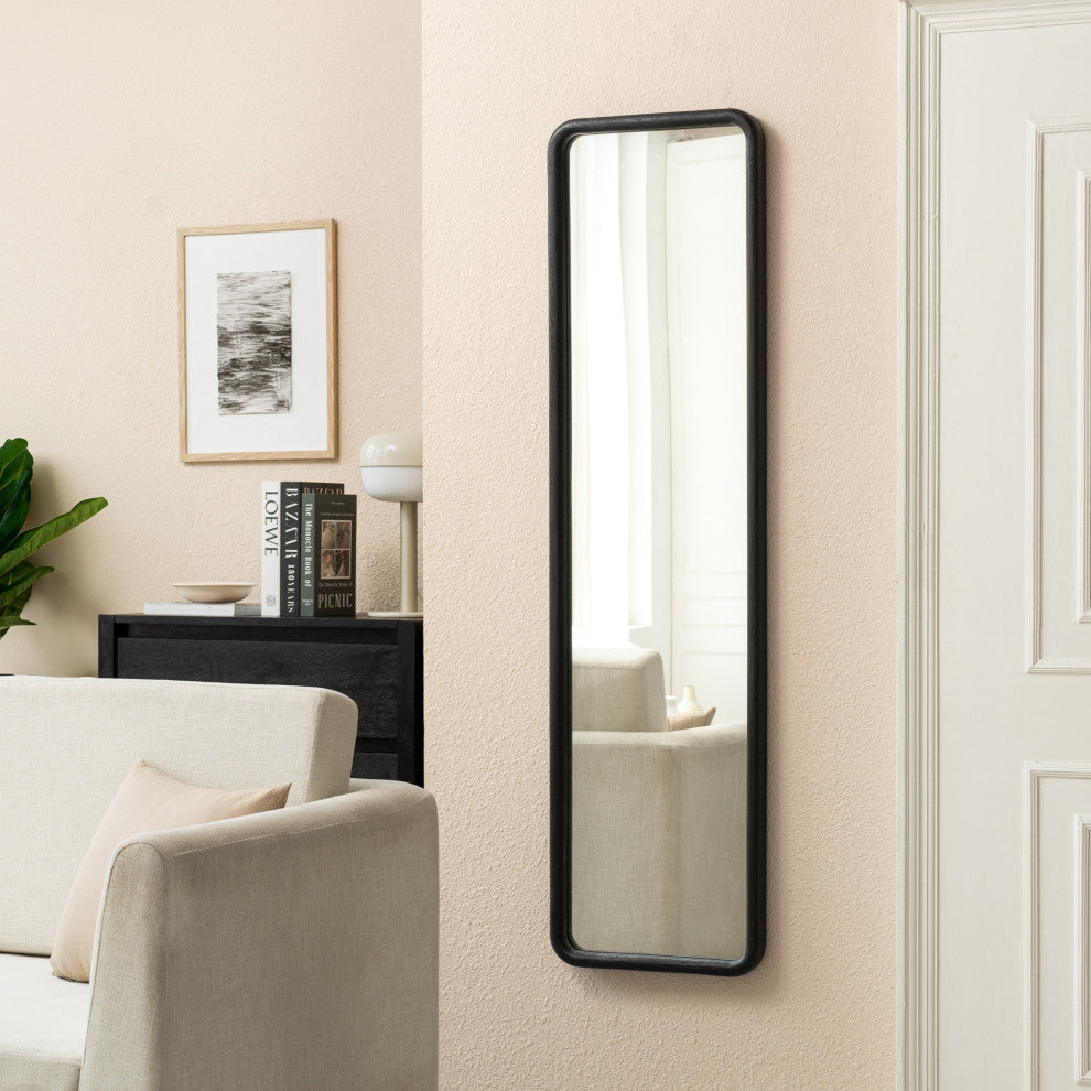 Harriet Accent Mirror, Black, 16"x60"