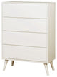 Benzara BM137902 Mid-Century Wooden Chest, White