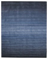 Hand-tufted Wool Blue Transitional Abstract Horizon Rug, 8'9 X 11'9