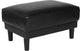 Asti Upholstered Ottoman In Black Leather