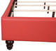Mina Upholstered Faux Leather Bed, Red, King