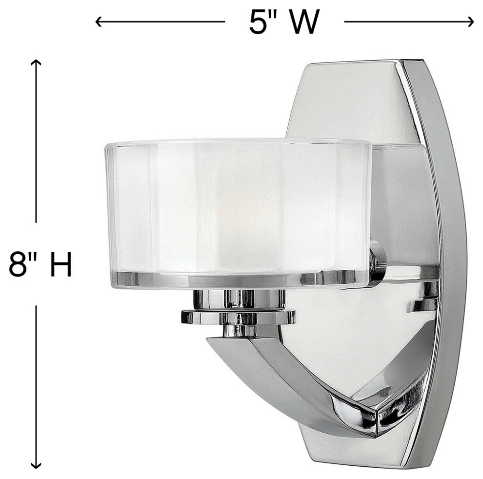 Hinkley Meridian Small Single Light Vanity, Chrome