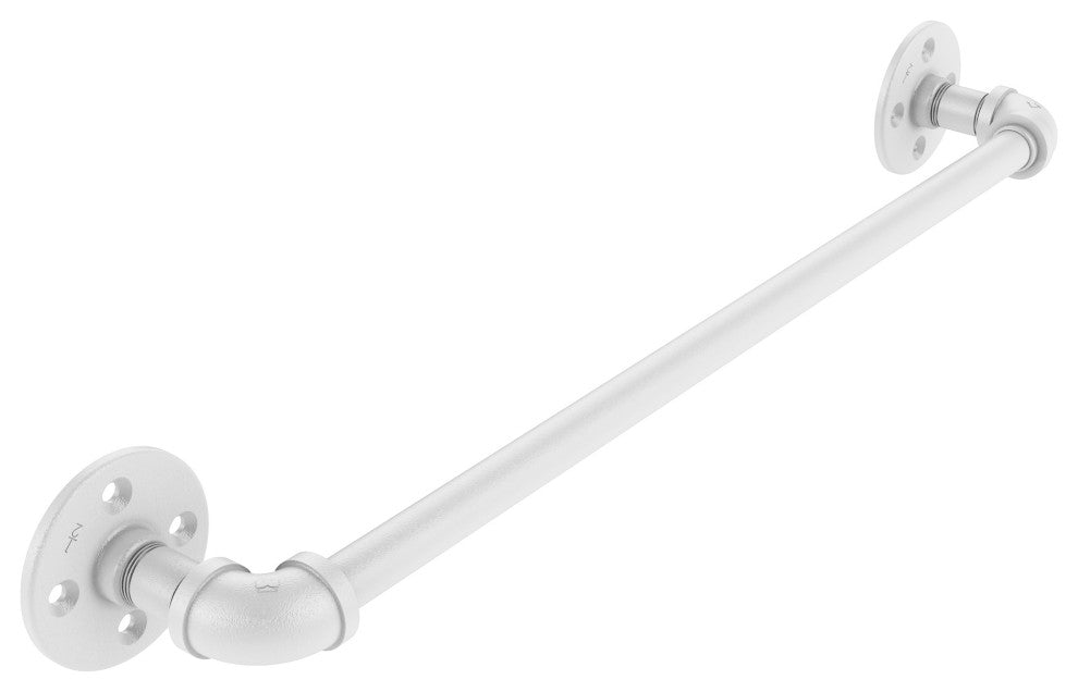 Pipeline Towel Bar, Matte White, 24"