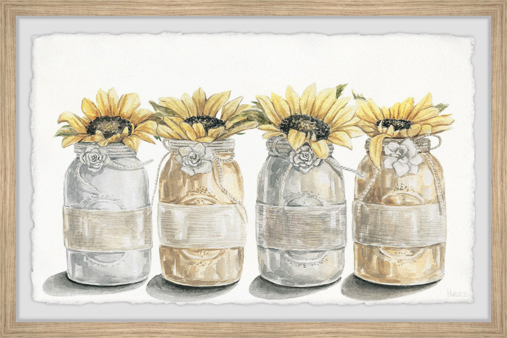 "Floral Bloom Arrangement" Framed Painting Print