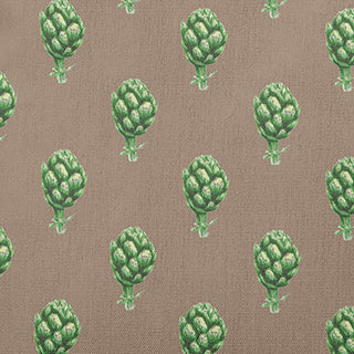 Artichokes Pattern Decorative Throw Pillow, Doe, 16"x16"