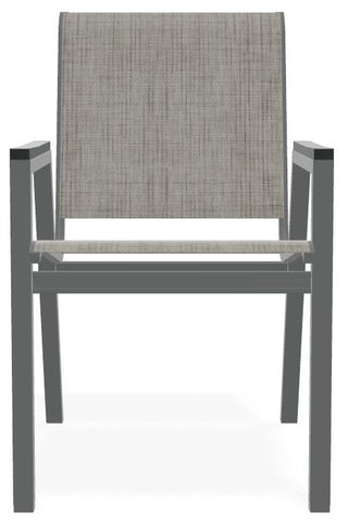 Bazza Sling Stackable Outdoor Dining Chair, Smoke/Graphite