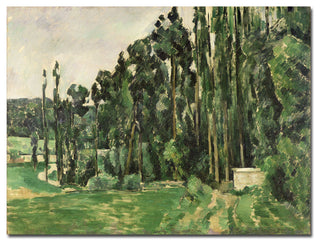 'The Poplars, 1879' Canvas Art by Paul Cezanne