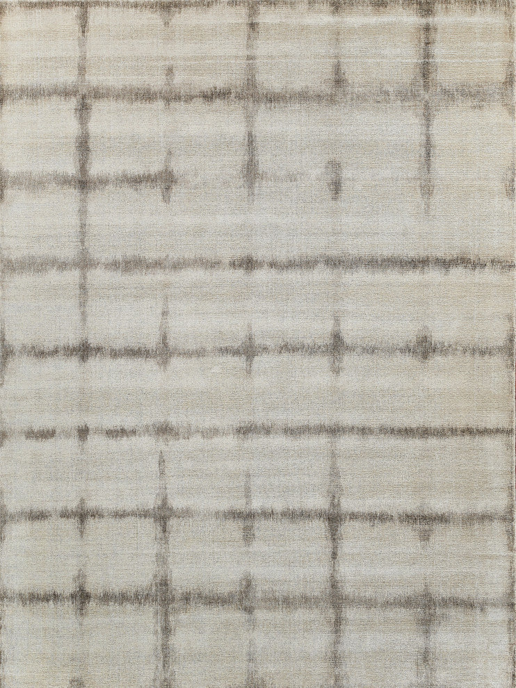 Chroma Handmade Hand Loomed Wool and Bamboo Silk Beige/Brown Area Rug