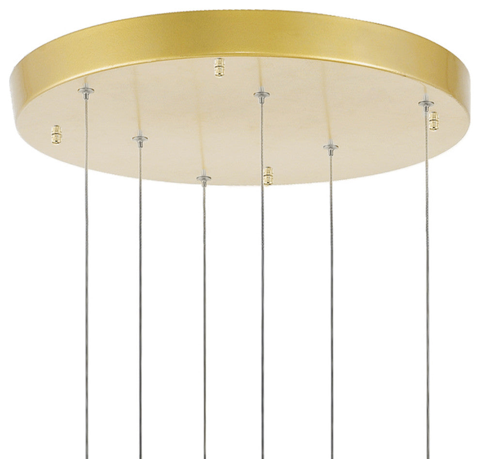Carolina LED Chandelier With Gold Leaf Finish