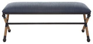 Uttermost Firth Rustic Navy Bench