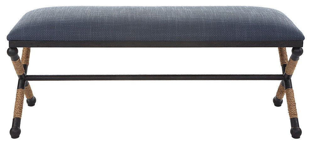 Uttermost Firth Rustic Navy Bench