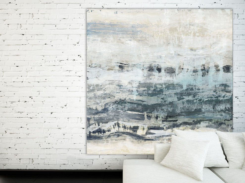 "Black Waves" Fine Art Giant Canvas Print, 72"x72"