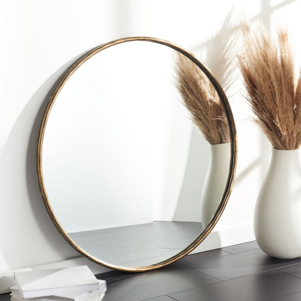 Safavieh Couture Renee Round Metal Mirror Brass