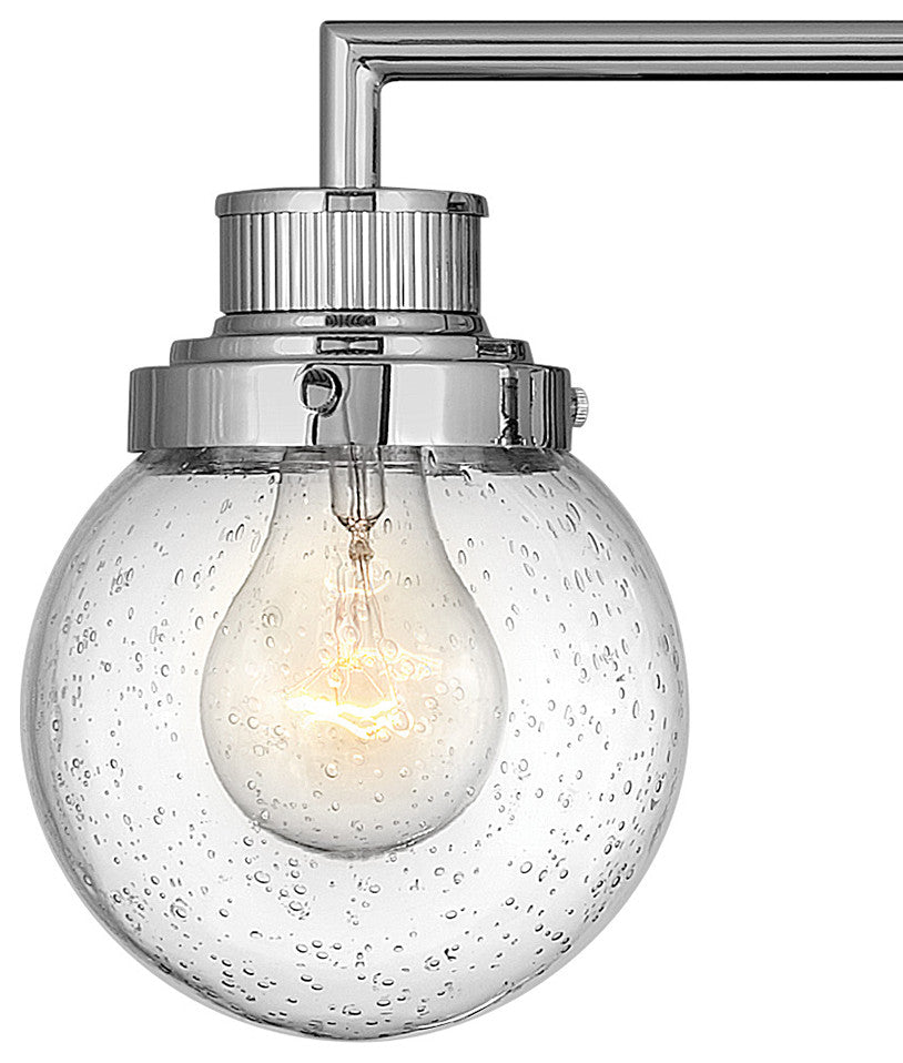 Hinkley Poppy Medium Three Light Vanity, Chrome