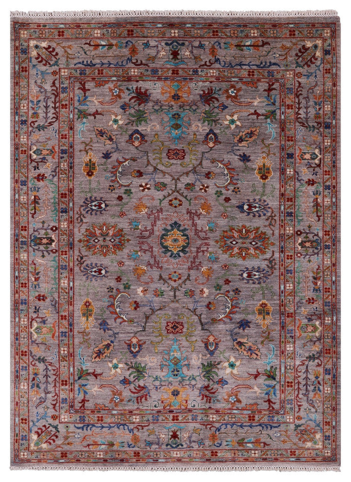 5' 8" X 7' 10" Handmade Persian Tabriz Wool Rug Q11282