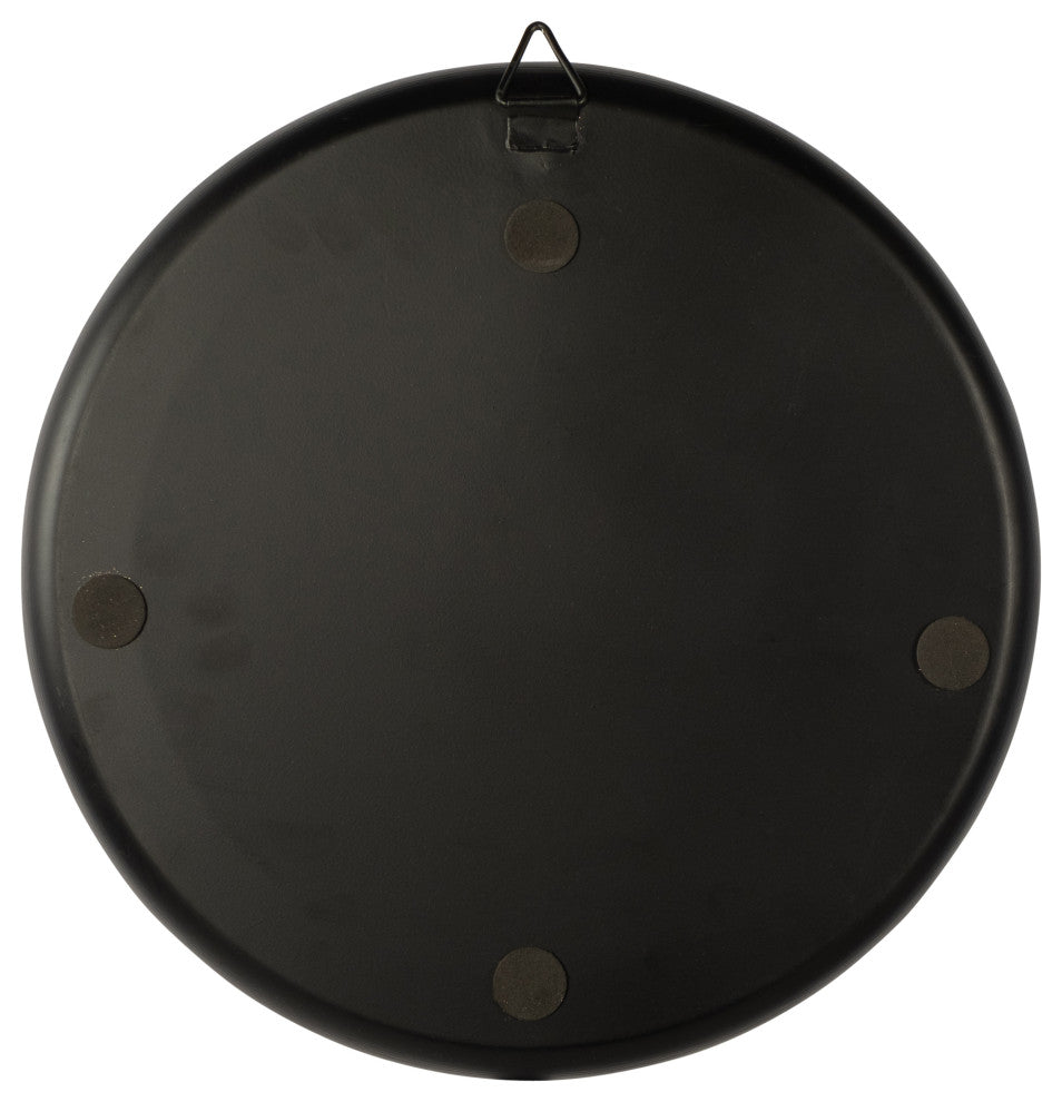 Iron, 15", Circle Wall Deco, Oak