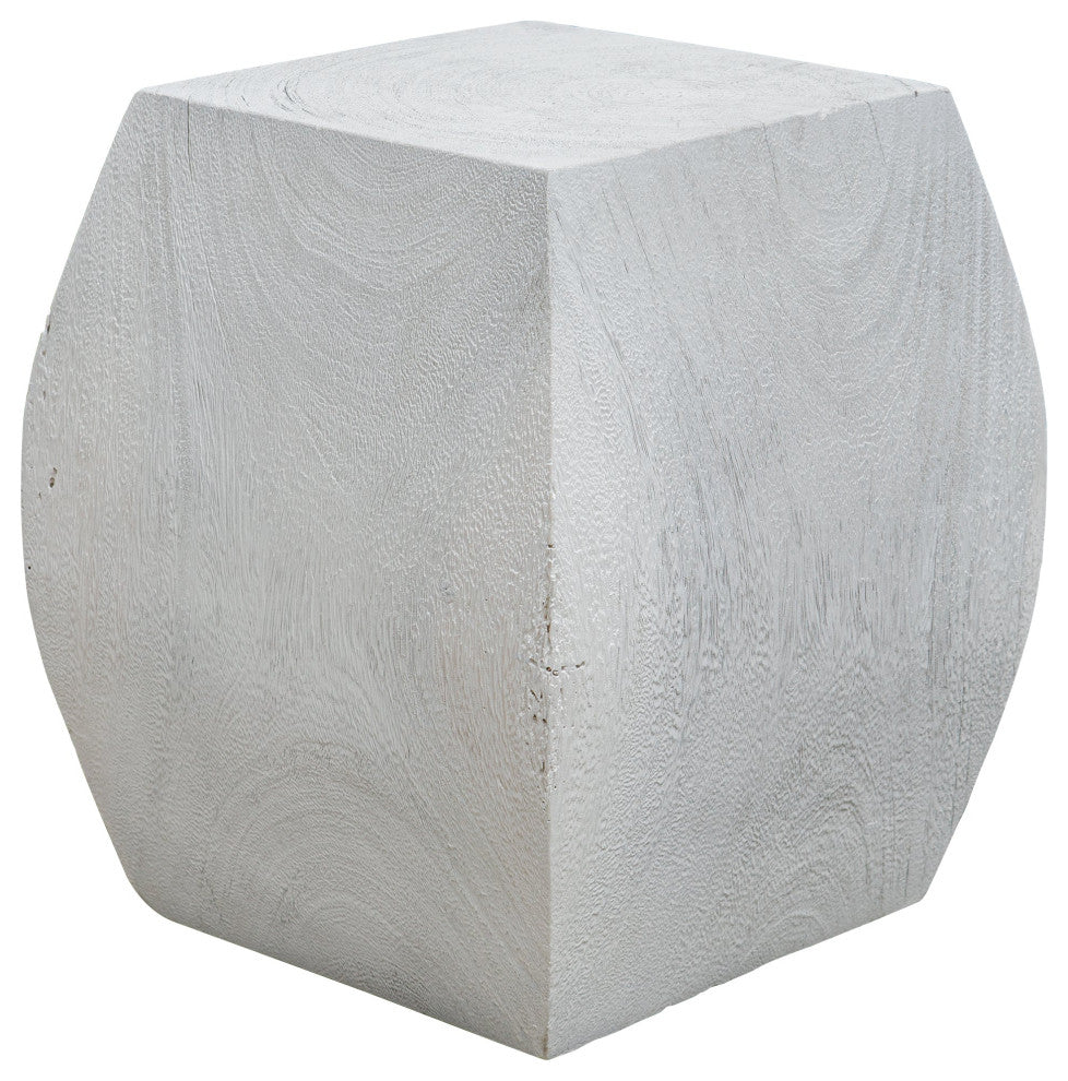 Uttermost Grove Ivory Wooden Accent Stool