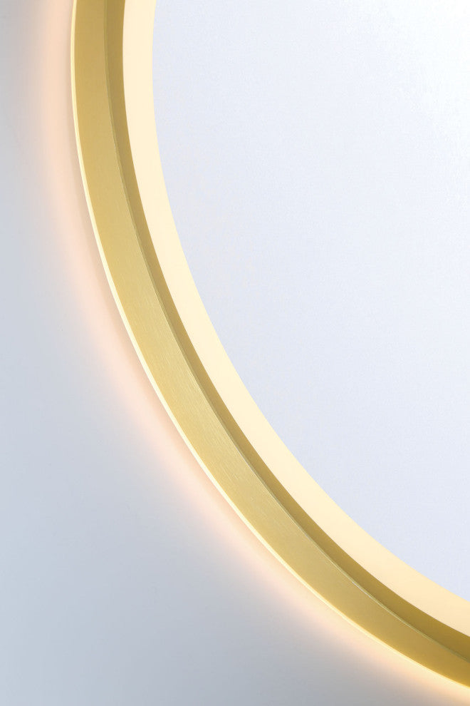 Artell Square Mirror - 32" x 32", Brushed Gold