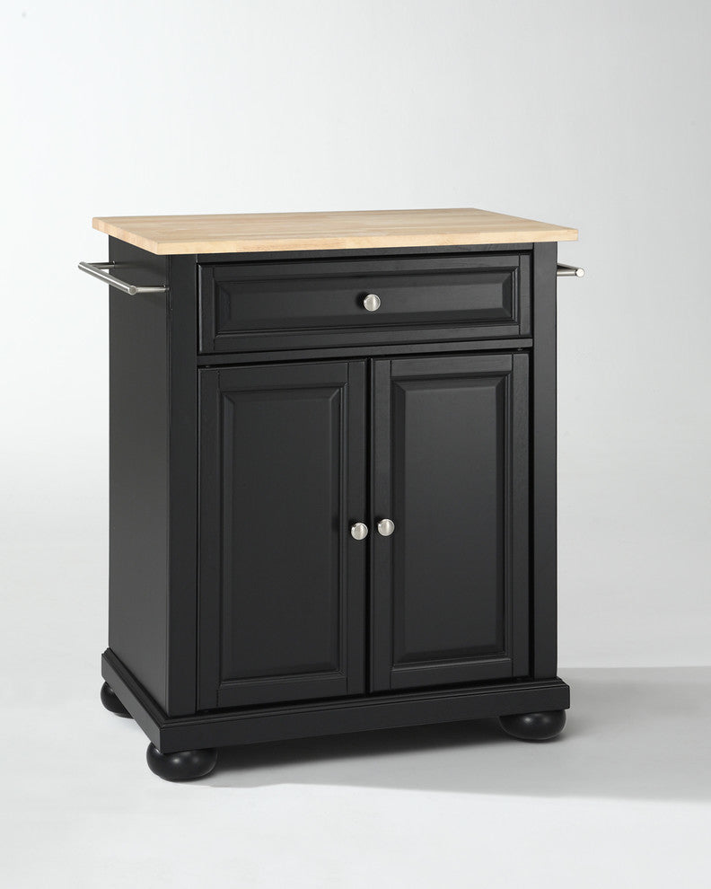 Alexandria Natural Wood Top Kitchen Island
