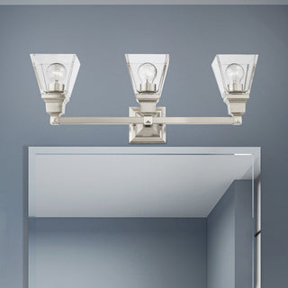 Livex Lighting Mission 3 Light Brushed Nickel Vanity Sconce