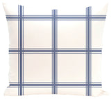 Windowpane Plaid Geometric Print Pillow, Cadet, 26"x26"