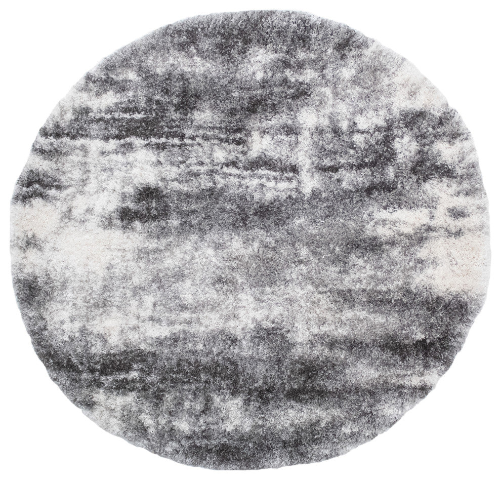 Noori Rug Shag Madison Charcoal/Grey Round Rug