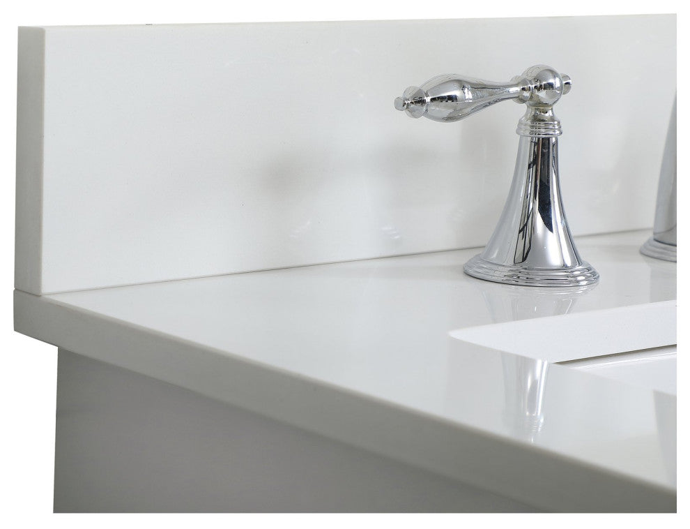 Elegant VF15532GR-BS 32"Single Bathroom Vanity, Gray With Backsplash