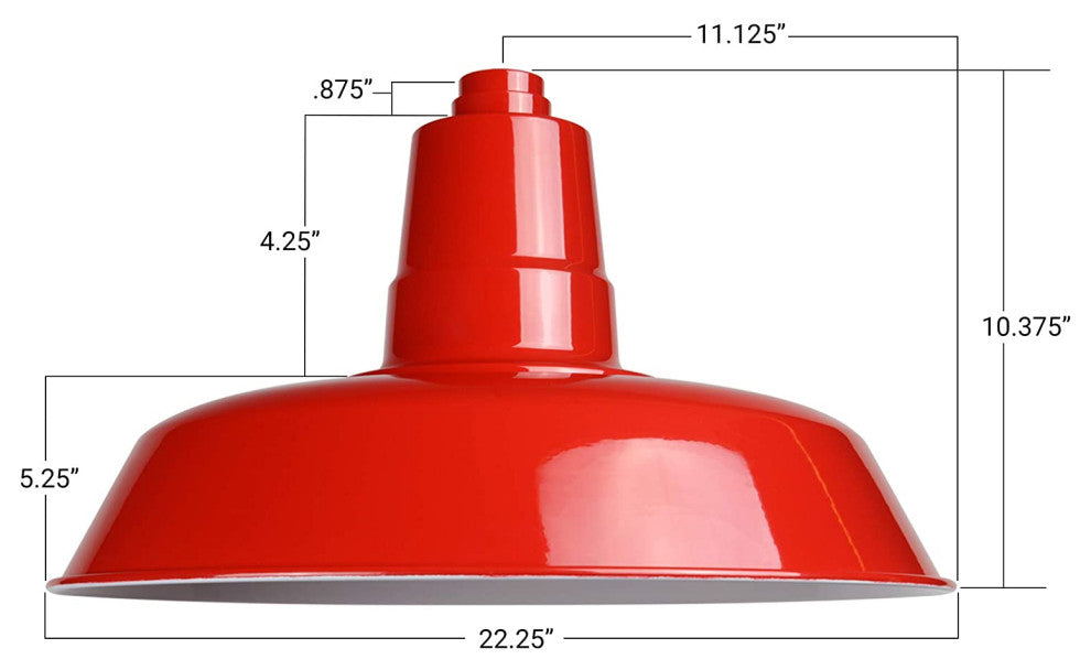 22" Vintage LED Barn Light With Sleek Arm, Matte Black