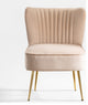 WestinTrends 22" Tufted Velvet Accent Chair for Dining, Living Room, Bedroom, Tan