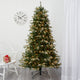 7' Snowed Grand Teton Faux Xmas Tree W/500 Clear Lights & 1050 Bendable Branches