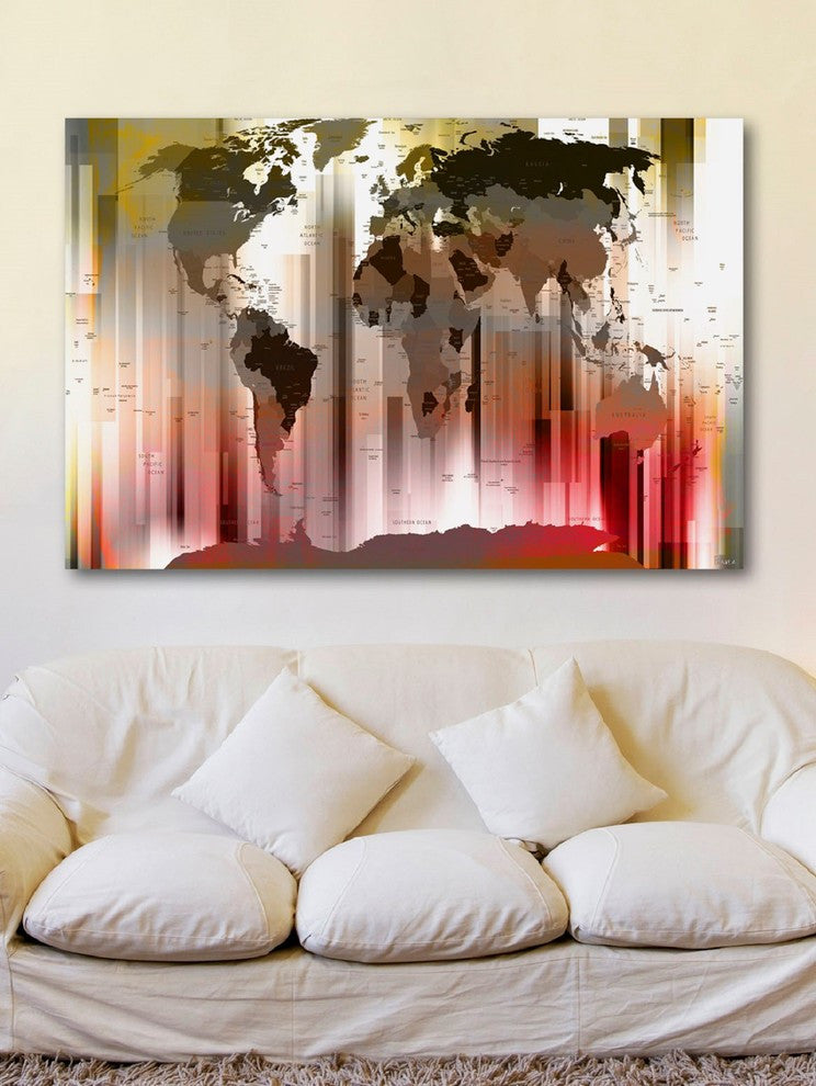 "Monde" Fine Art Canvas Print, 45"x30"