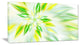 Light Green Fractal Spiral Flower, Oversized Abstract Canvas Art Print, 60x28