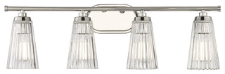 Chantilly 4-Light Bathroom Vanity Light, Polished Nickel