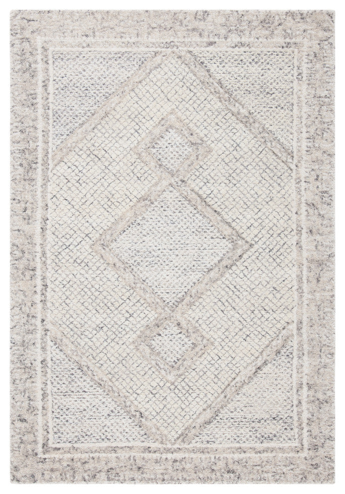 Safavieh Couture Abstract Collection, ABT345 Rug, Ivory/Grey, 2'3"x4'